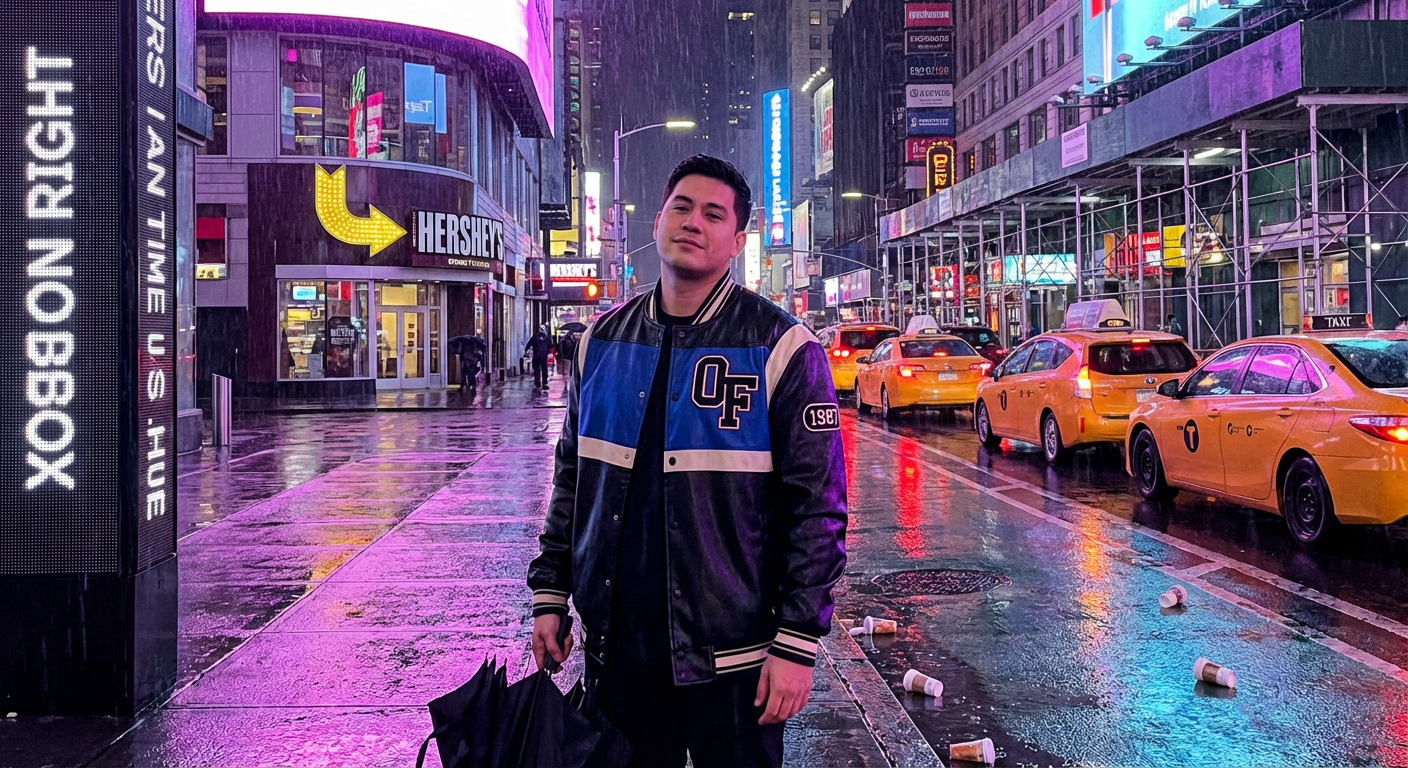 Ночной Таймс-сквер: Фотореализм в стиле iPhone - Image 1