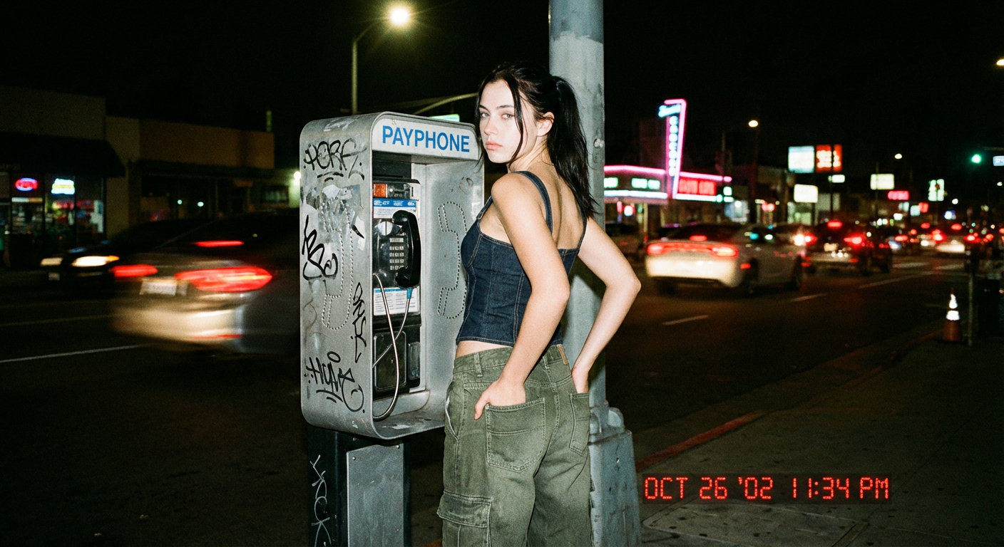 Эстетика Y2K: Ночная съемка со вспышкой в стиле папарацци - Image 1